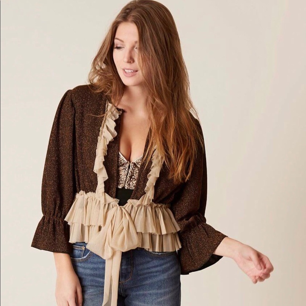 Bolero Ruffle Cardigan - Picture 2 of 3